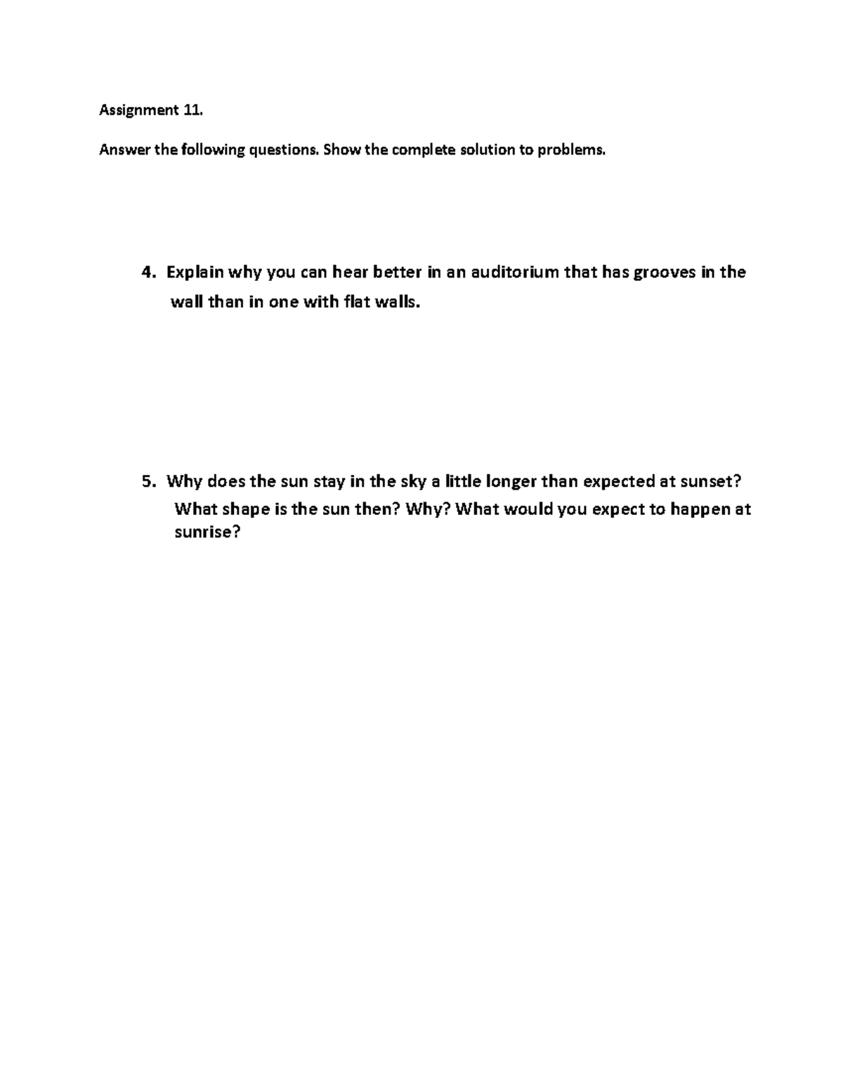 Wave and Wavelength Part 2 - General Physics 2 - Assignment 11 the ...