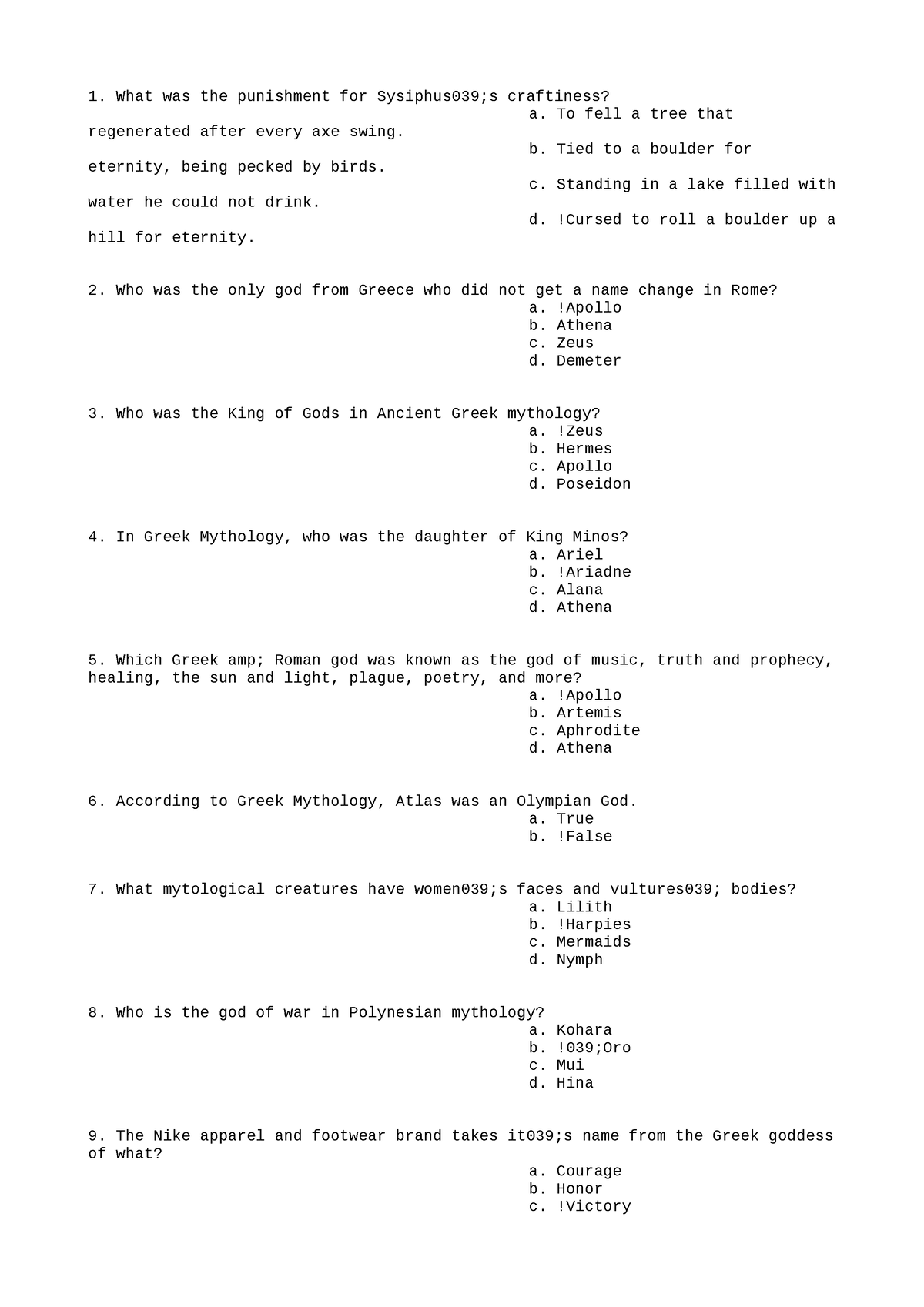 MATH 121 Answers 8 - Mathematics activity - What was the punishment for ...