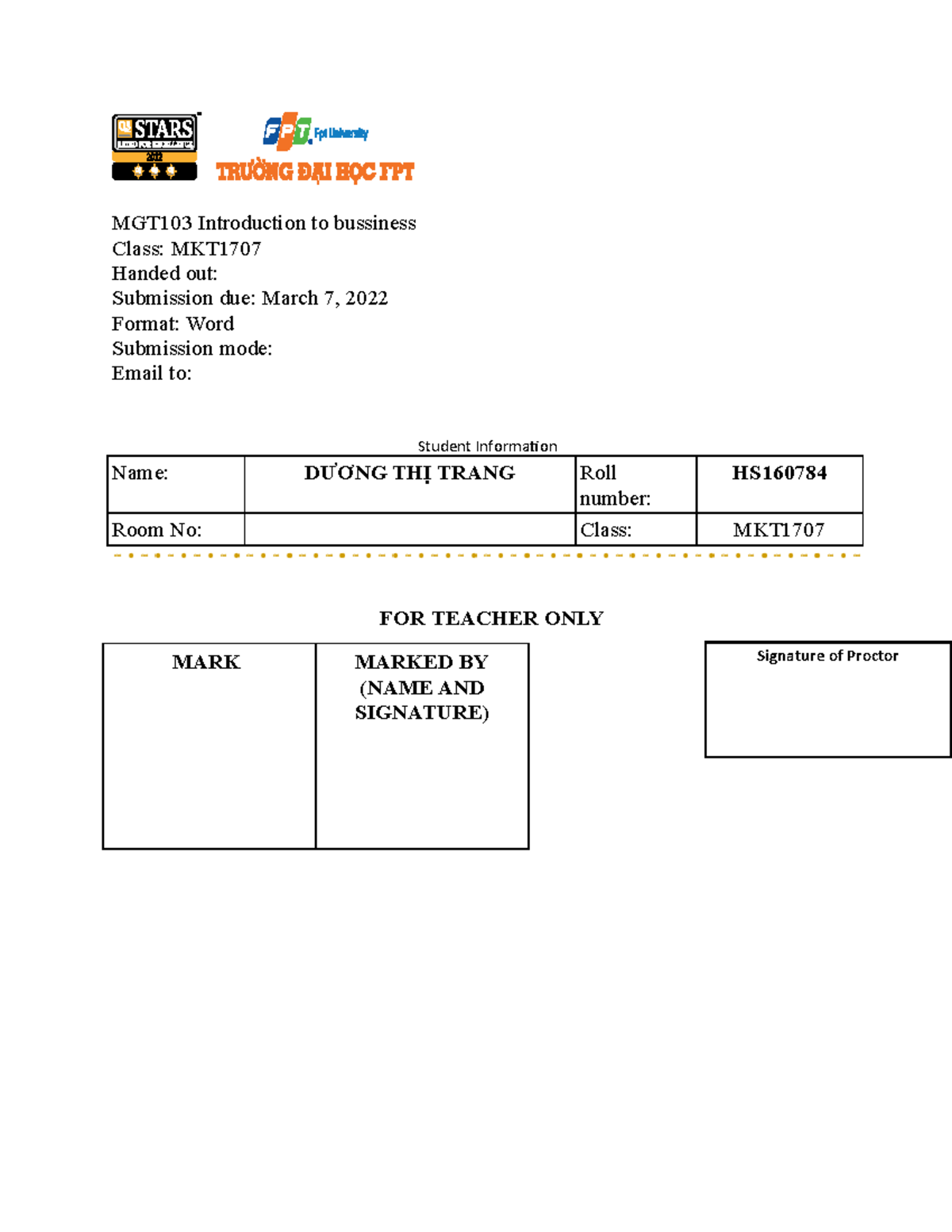 MGT103 Individual Assignment - MGT103 Introduction To Bussiness Class ...