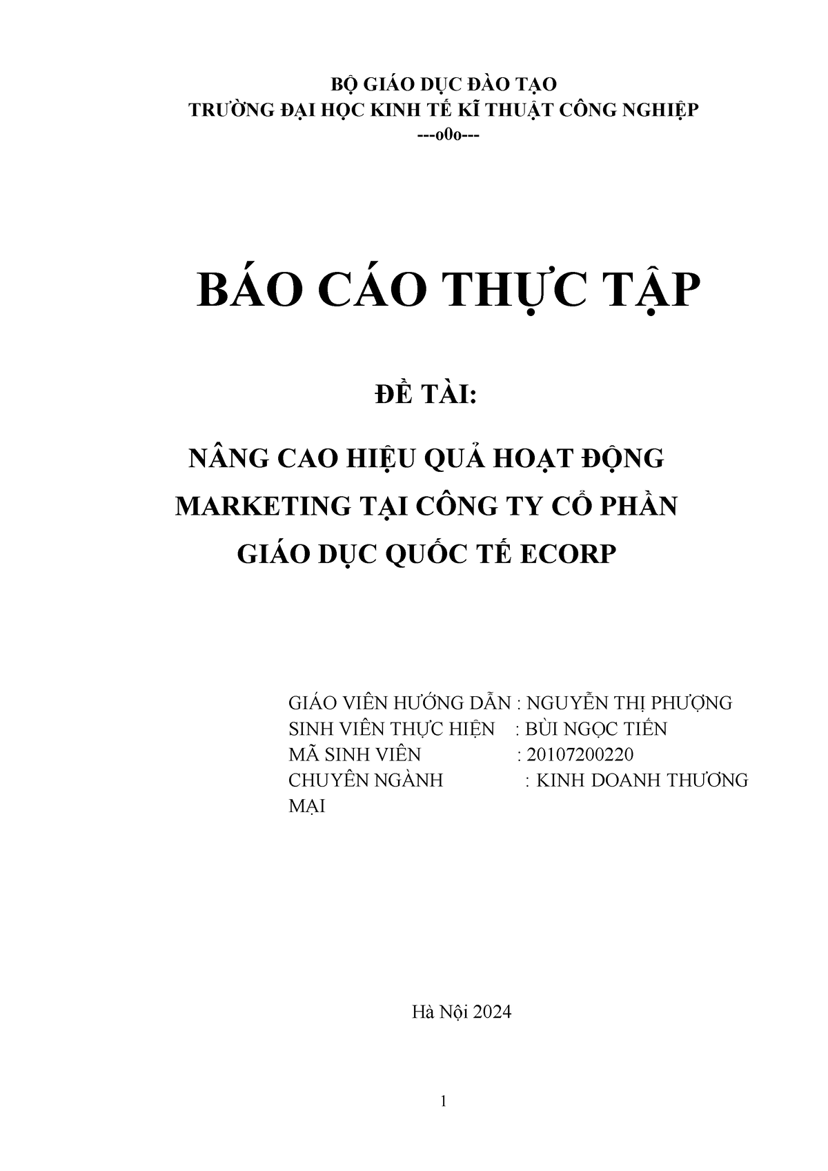 49-BÙI NGỌC TIẾN - 2010 72002 20 - BỘ GIÁO DỤC ĐÀO TẠO TRƯỜNG ĐẠI HỌC ...