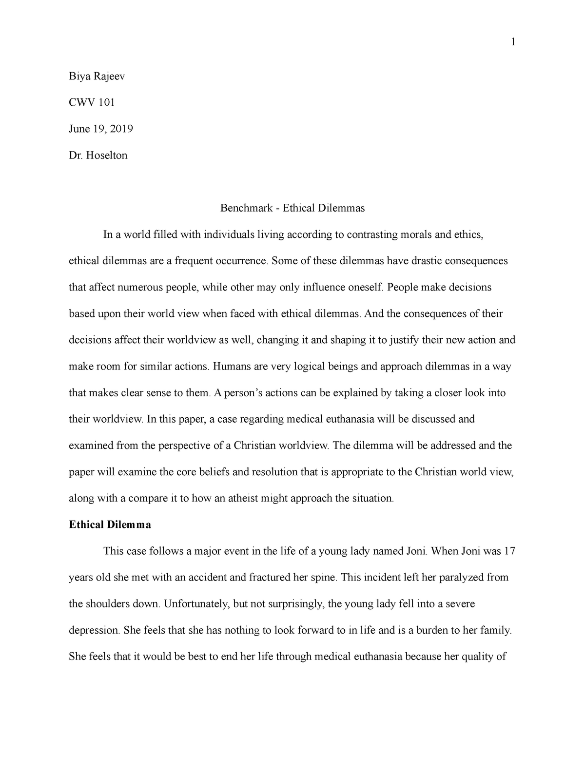 how to write a research paper on ethical dilemma