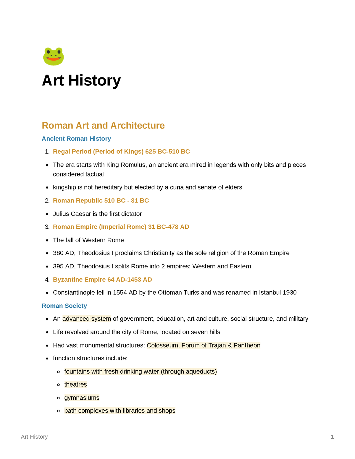 Art History - From Roman Art And Architecture, Types, Styles And ...