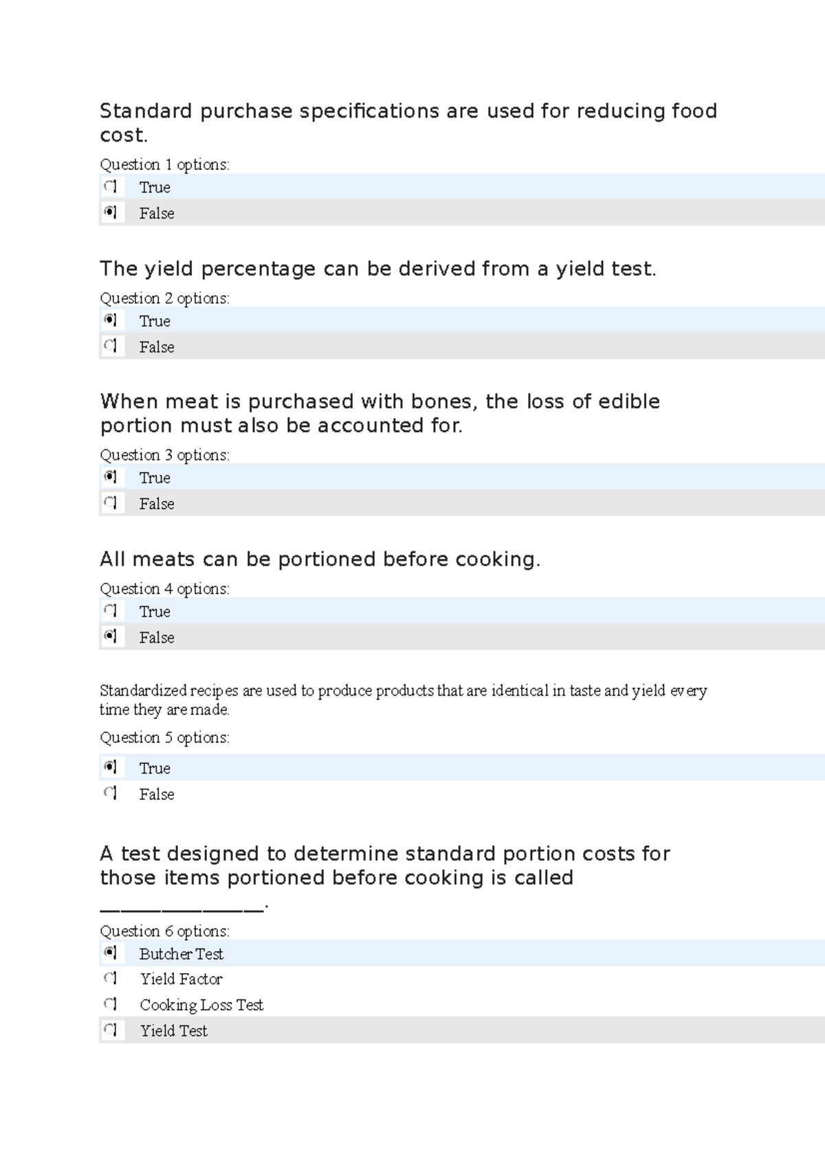 Module 6 math - HRM - Standard purchase specifications are used for ...