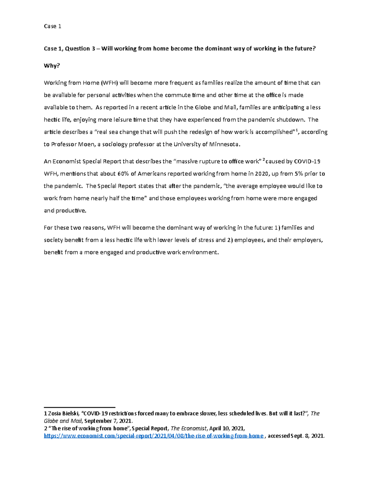 Case 1 from textbook - itm 102 - Yorku - Studocu