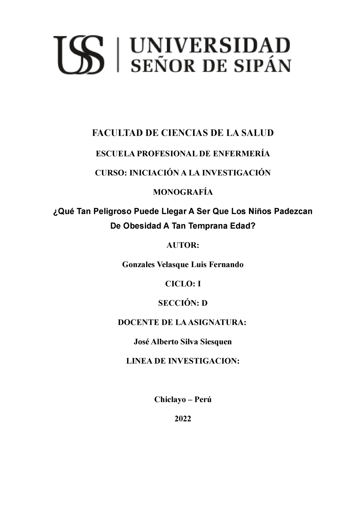 Trabajo Final De Iniciacion A La Investigacion Mejorado - FACULTAD DE ...