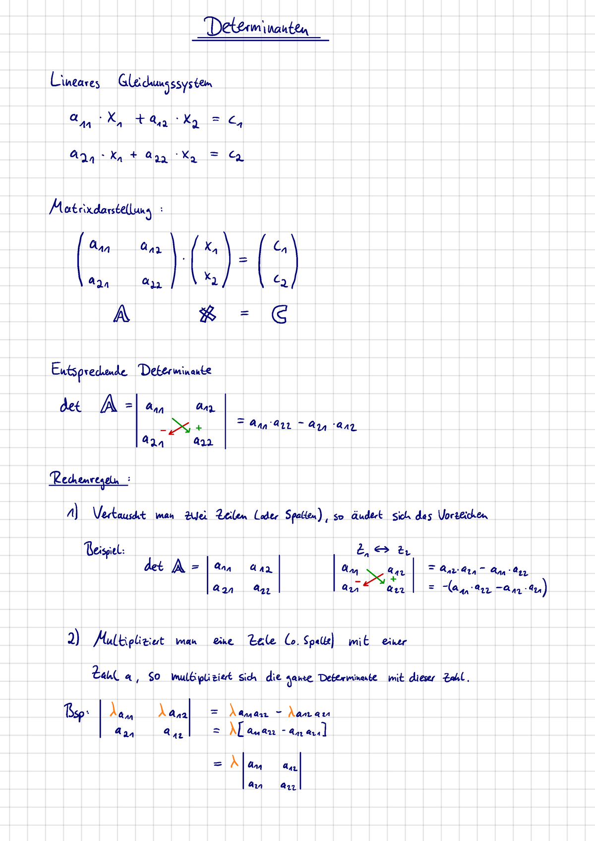 Matrizen Und Determinanten - Teil 5 - Determinanten Lineares ...