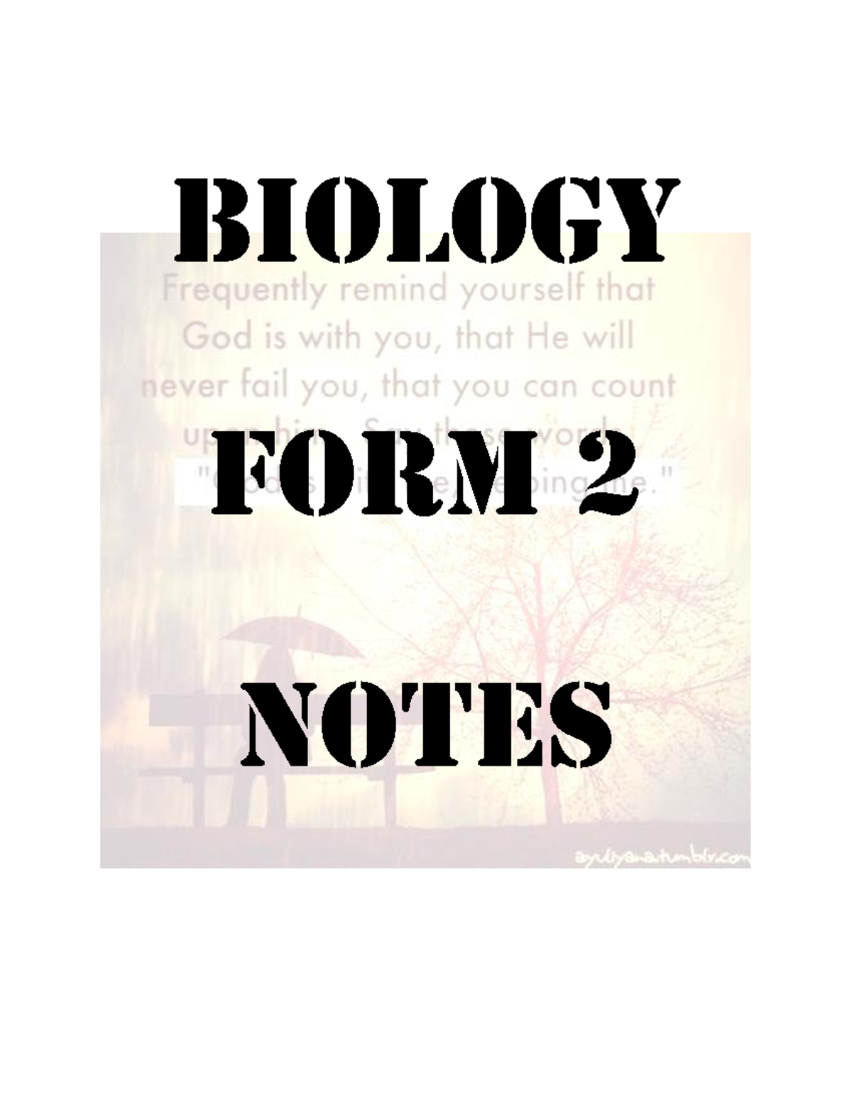 Biology form 2 notes - BIOLOGY FORM 2 NOTES movement of substances from ...