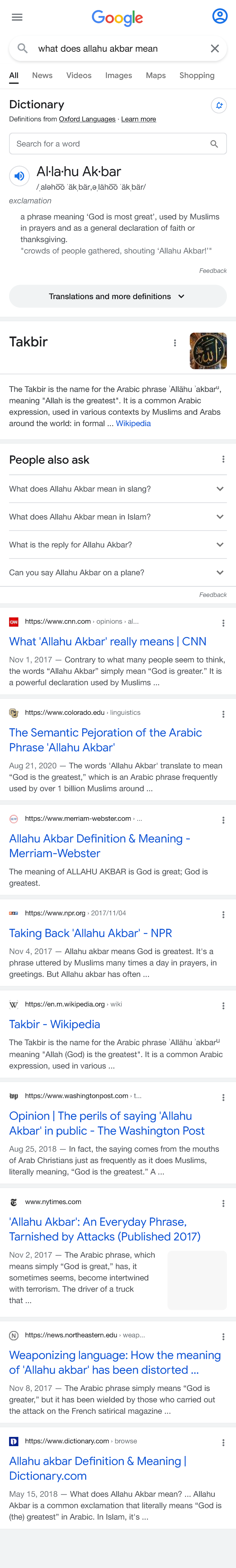 What does allahu akbar mean - Google Search - Search for a word Al·la ...