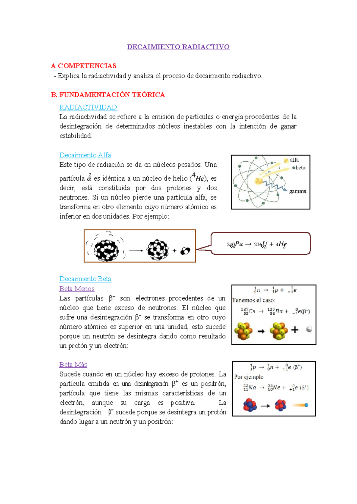 Práctica 14 Decaimiento Radiactivo - 2 DECAIMIENTO RADIACTIVO A ...