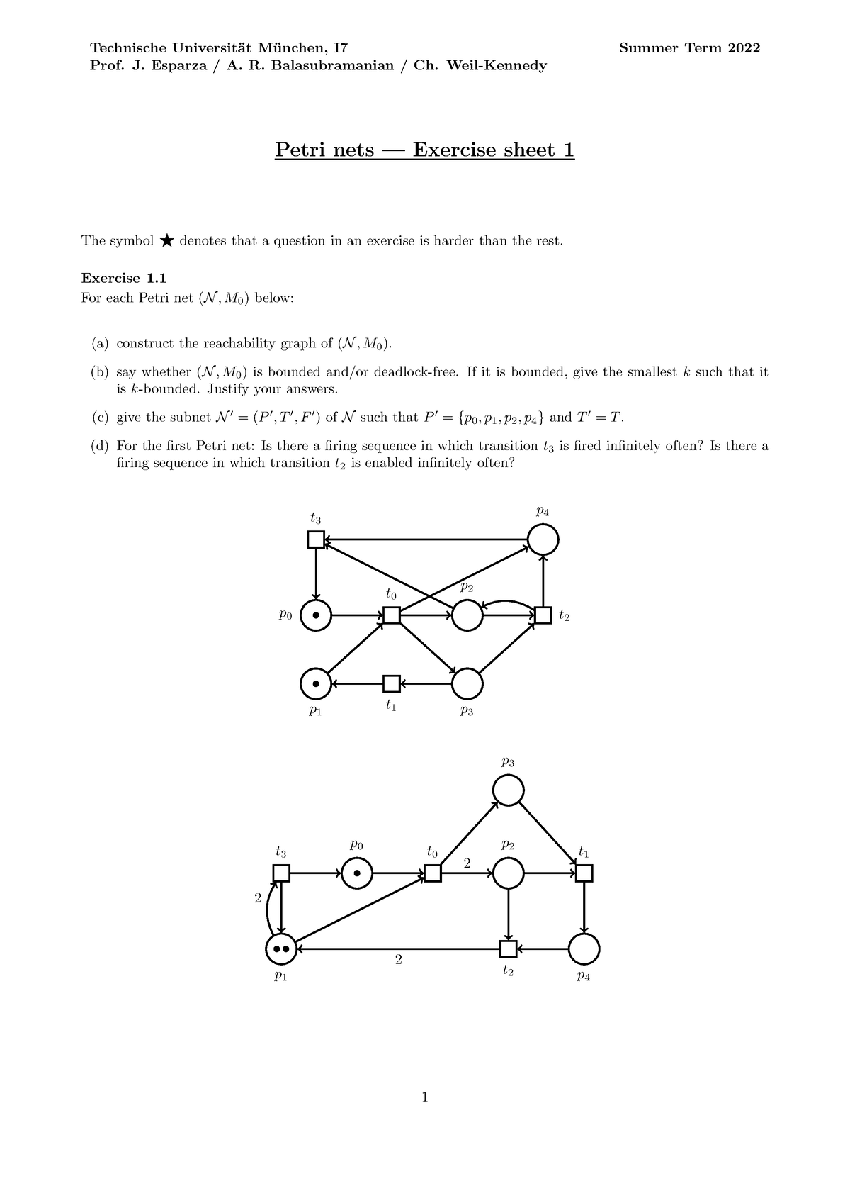 Solved English Version : Please provide a Petri net in hand