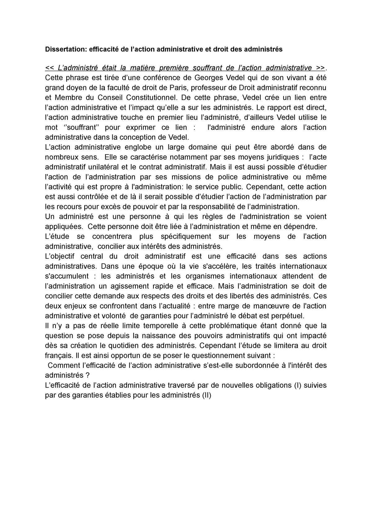 dissertation la science administrative et le droit administratif