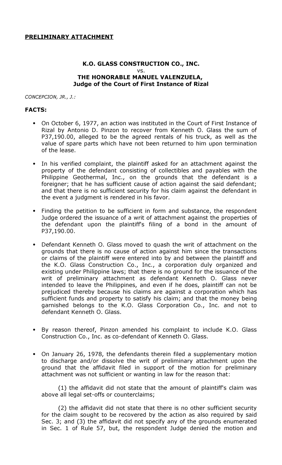 5. K.O. Glass vs. Valenzuela - PRELIMINARY ATTACHMENT K. GLASS ...