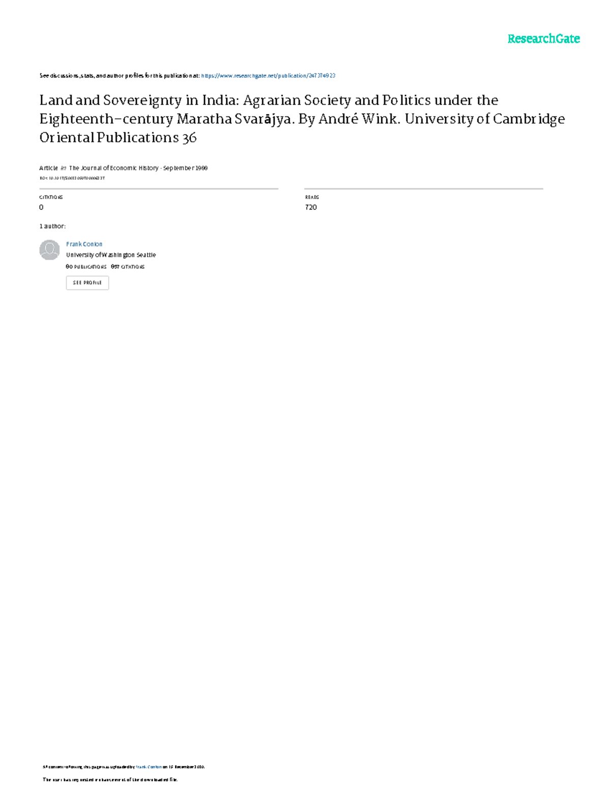 Wink Land Sovereignty JEcon Hist 1988 - See discussions, stats, and ...