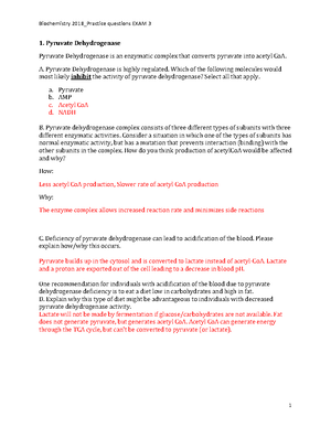 Biochem 2018 Practice Problem Exam 2 KEY - Biochemistry 2018 – Practice ...