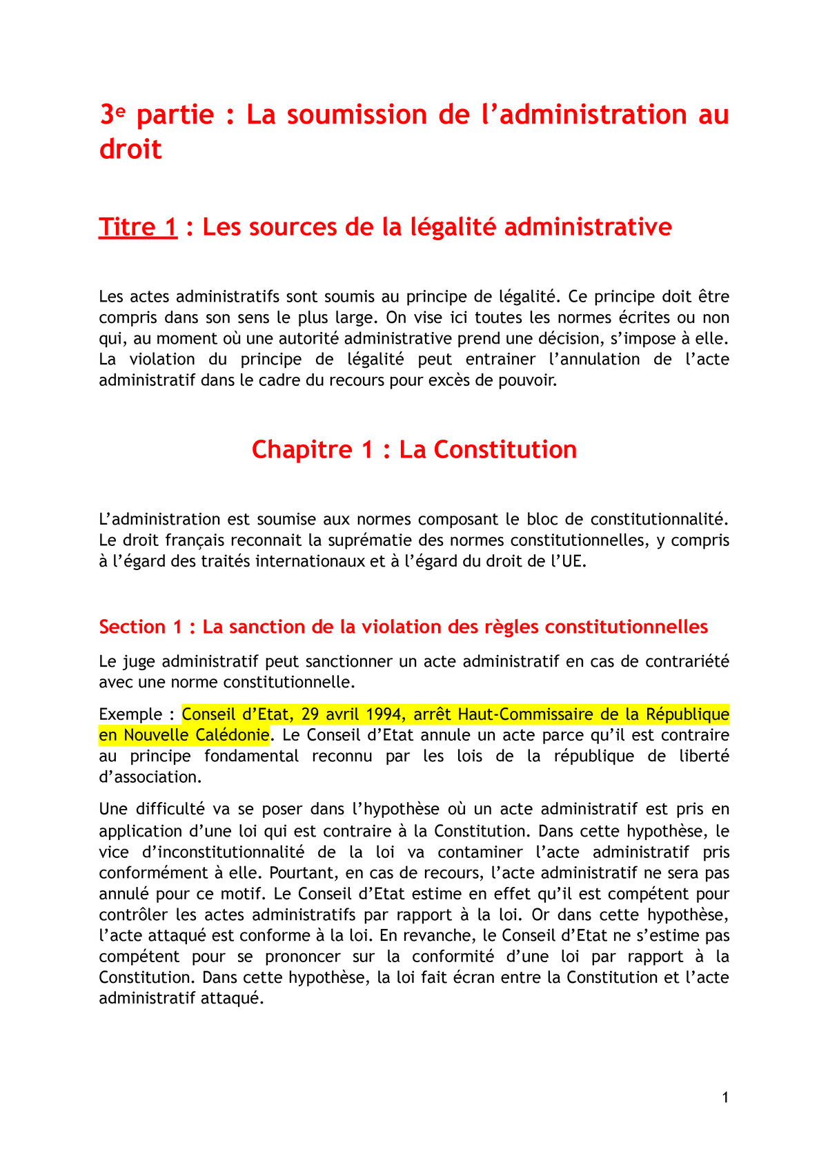 Droit Administratif Cours De Droit Administratif Studocu