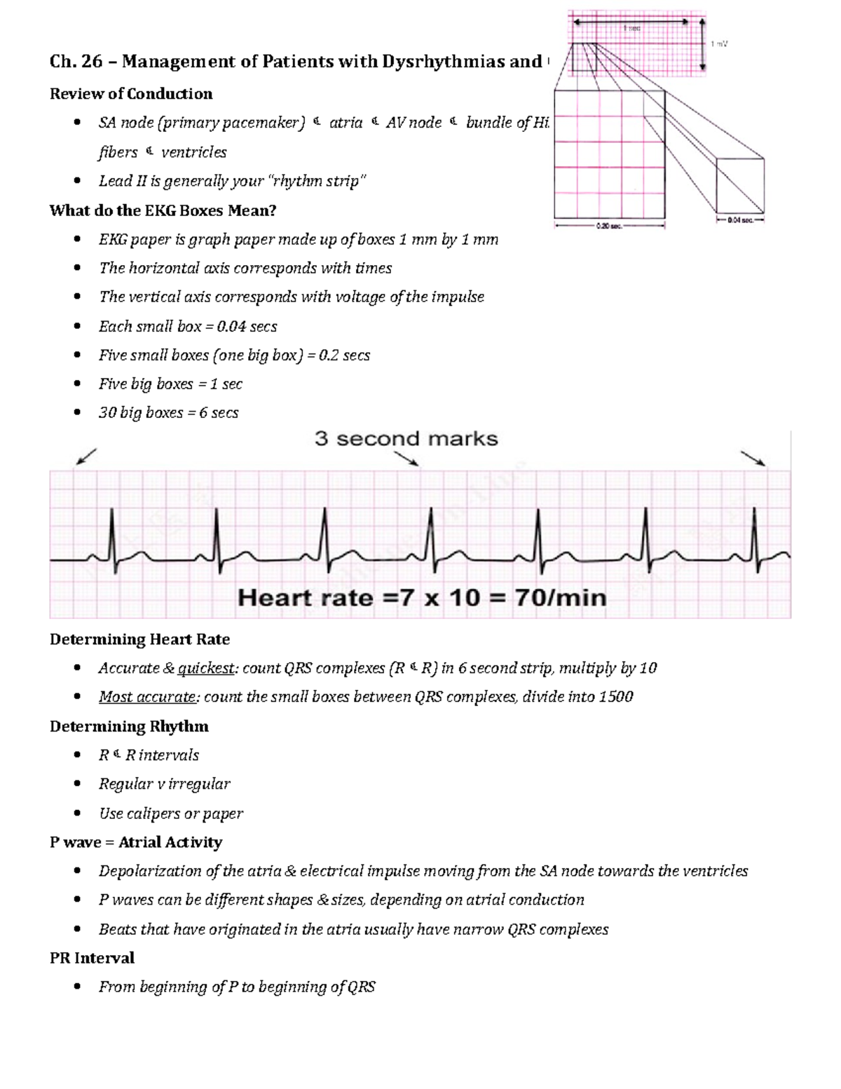 Exam IIReview - Exam Review Cardio - Ch. 26 – Management of Patients ...