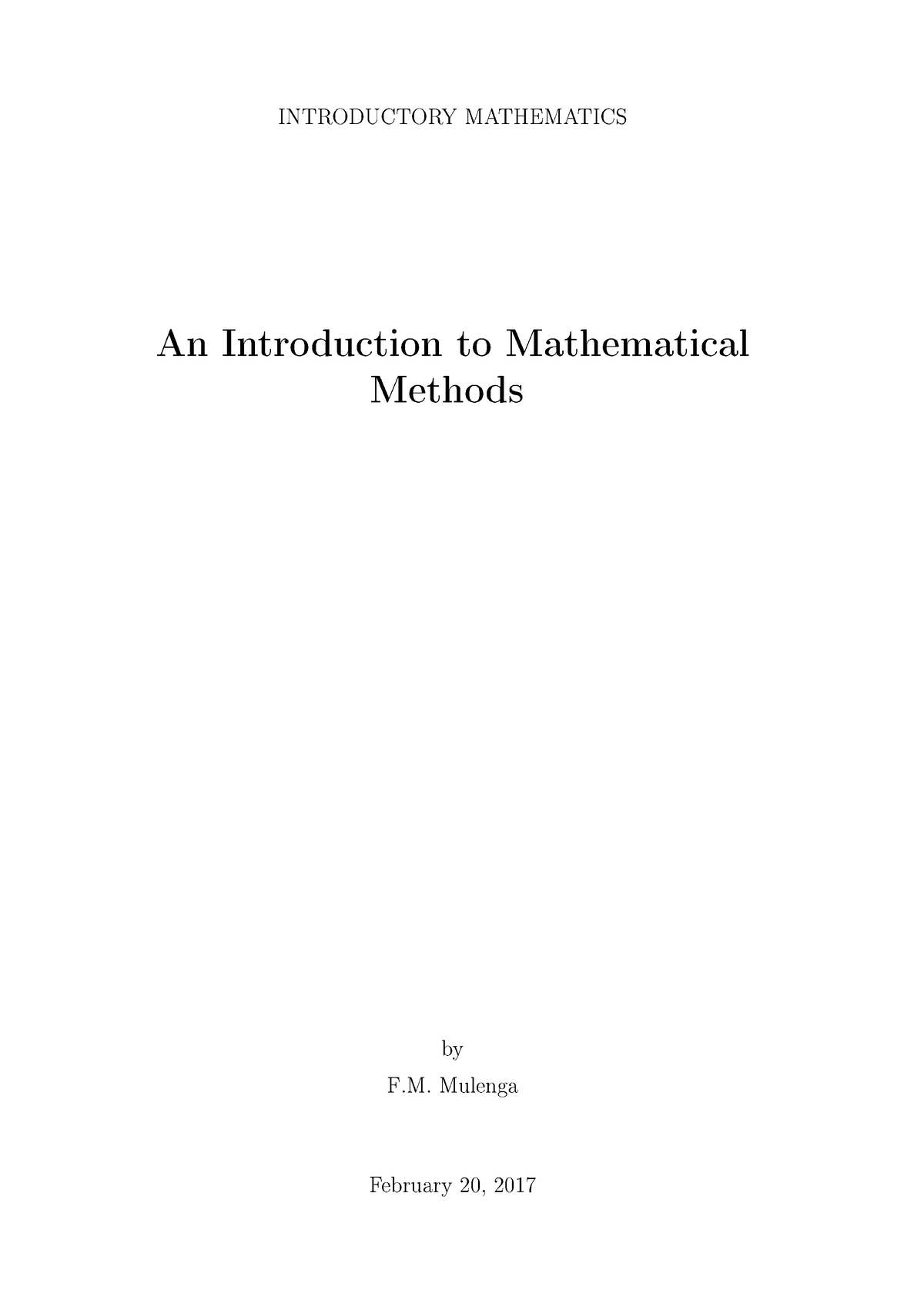 mathematics introduction for thesis