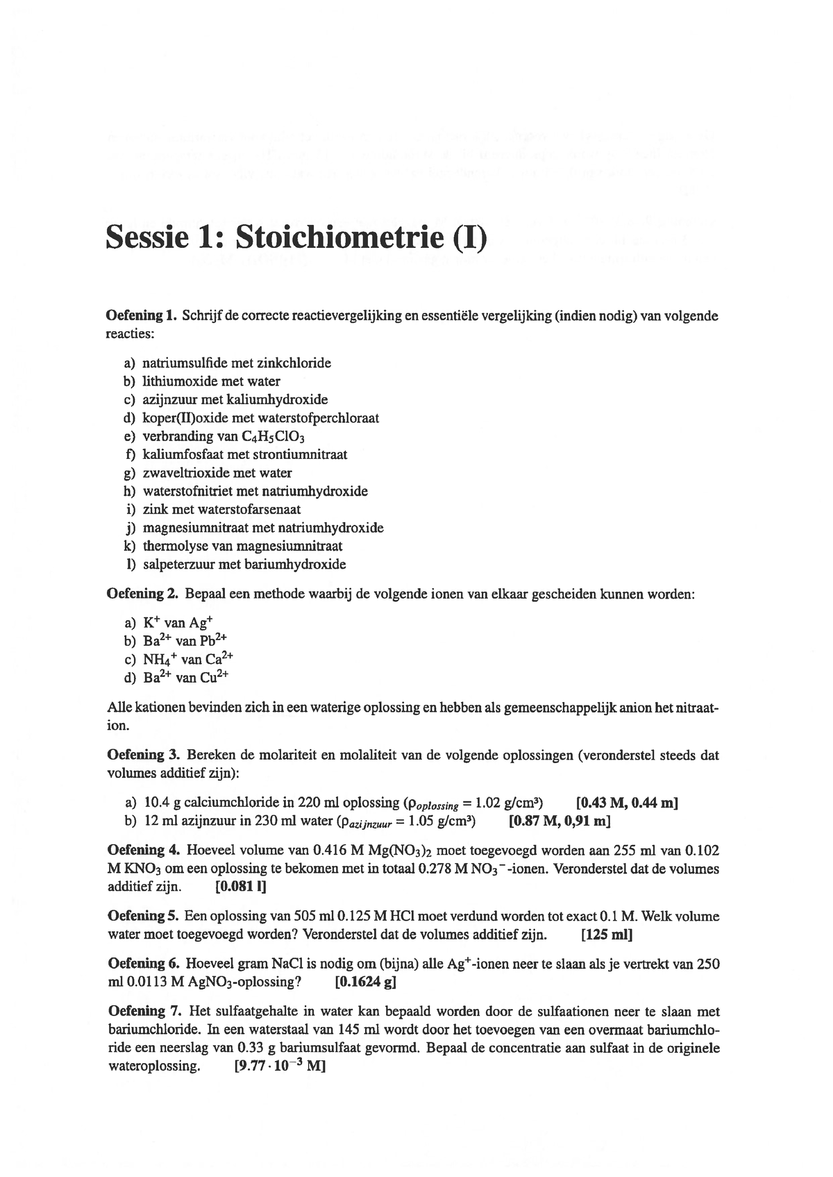 Oefenzittingen + Oplossing - Materiaalkunde - Studocu