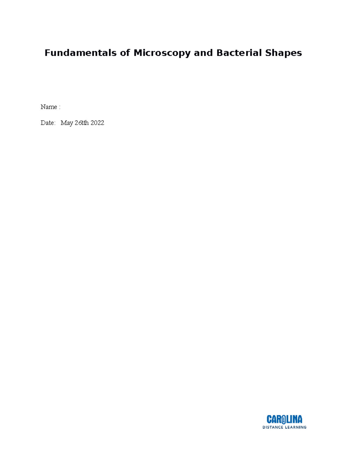 lab report experiment basic techniques in microscopy