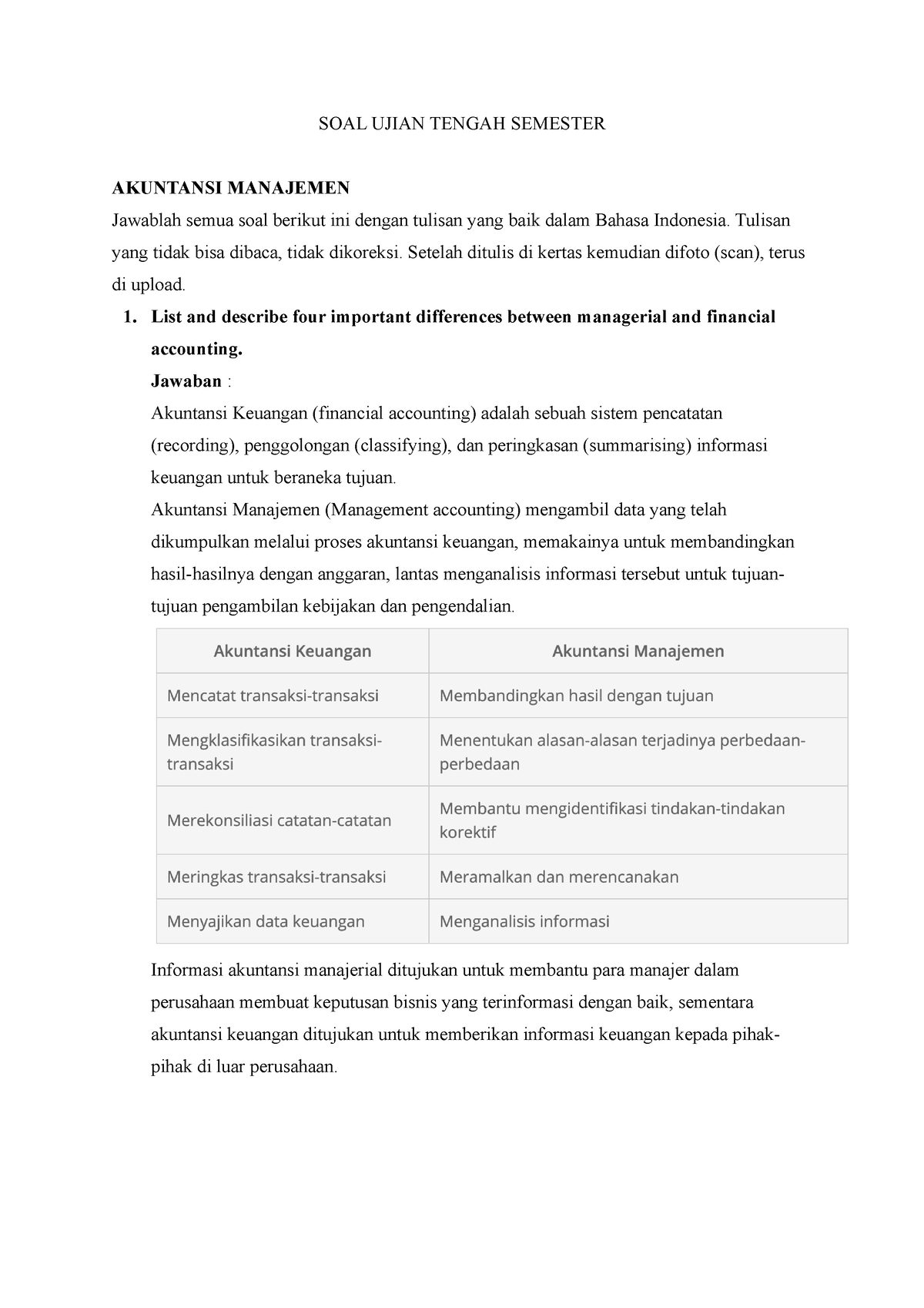 SOAL Ujian Tengah Semester 4 - SOAL UJIAN TENGAH SEMESTER AKUNTANSI ...