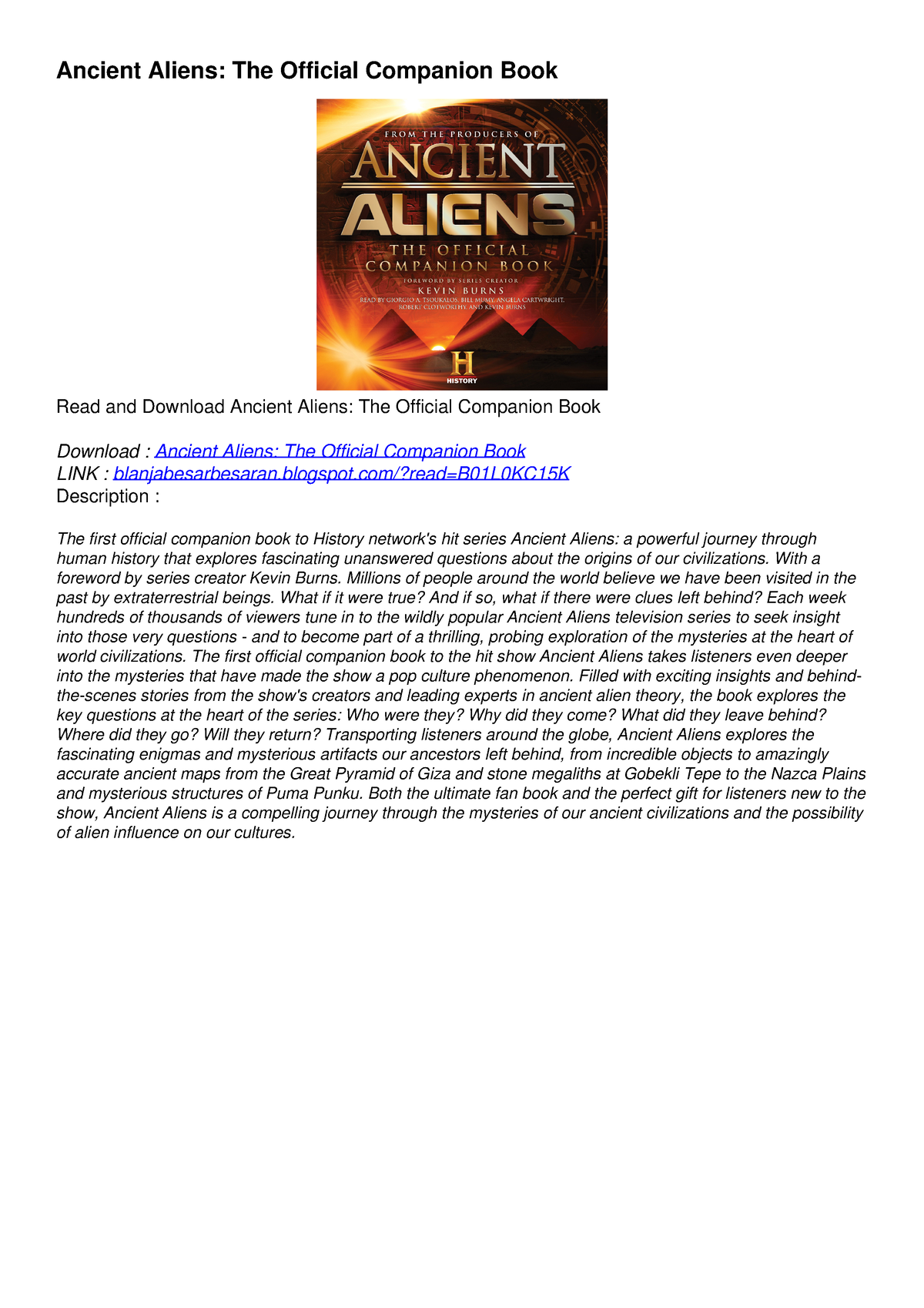 PDF Download Ancient Aliens: The Official Companion Book Full - Ancient ...