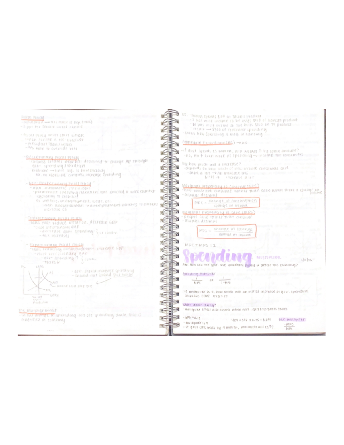 Fiscal Policy Notes on macroeconomics, business cycle, money market