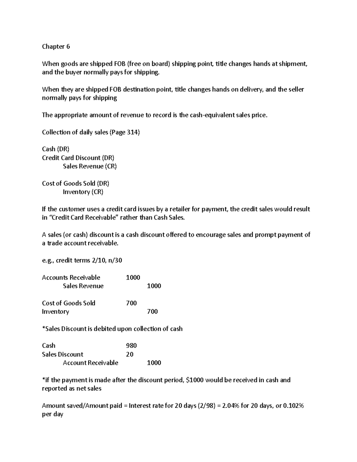 COMM 217 Financial Accounting Midterm 2 Notes For 2020-2021 - Chapter 6 ...