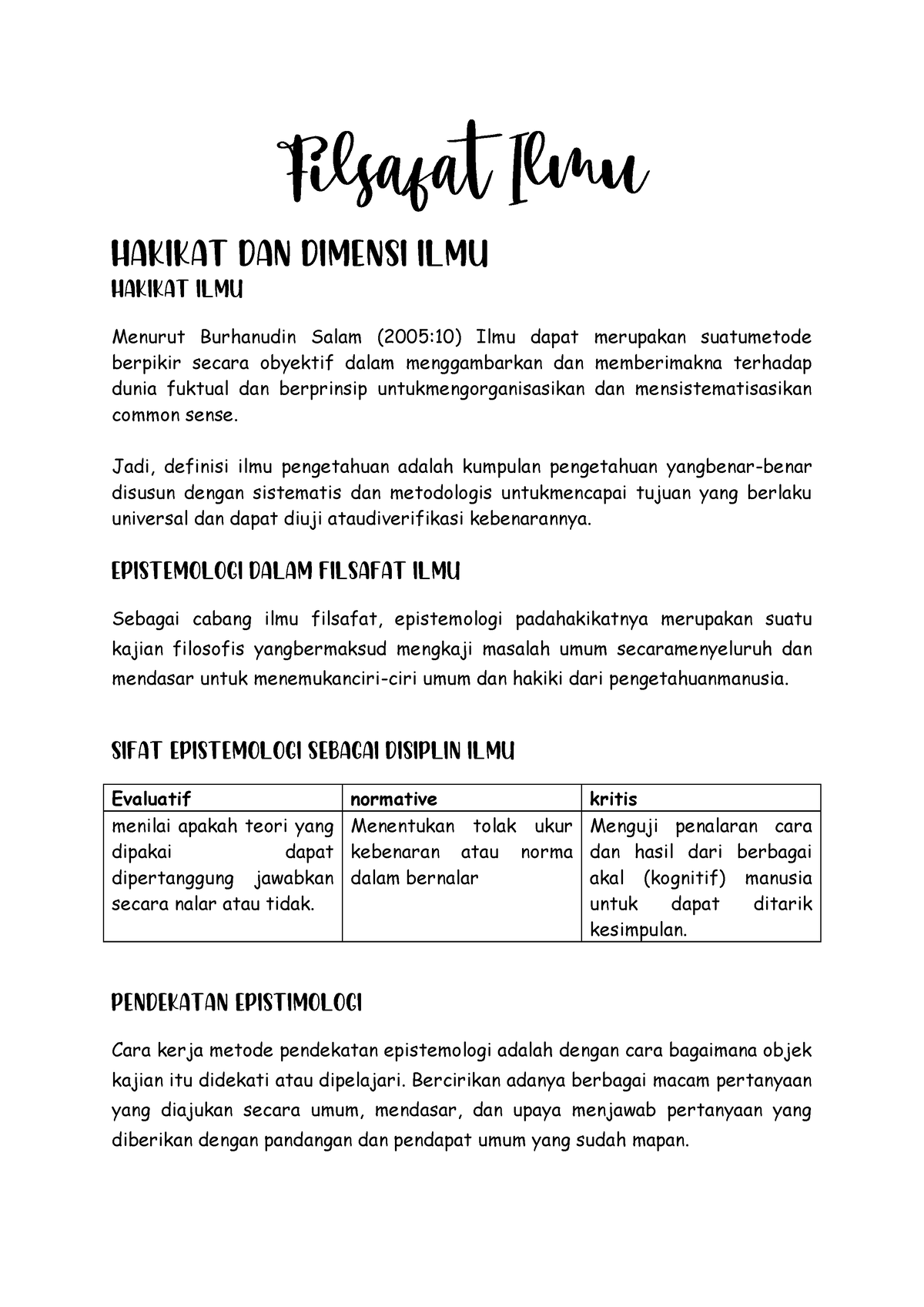 Filsafat Ilmu : Hakikat Dan Dimensi Ilmu - Hakikat Dan Dimensi Ilmu ...