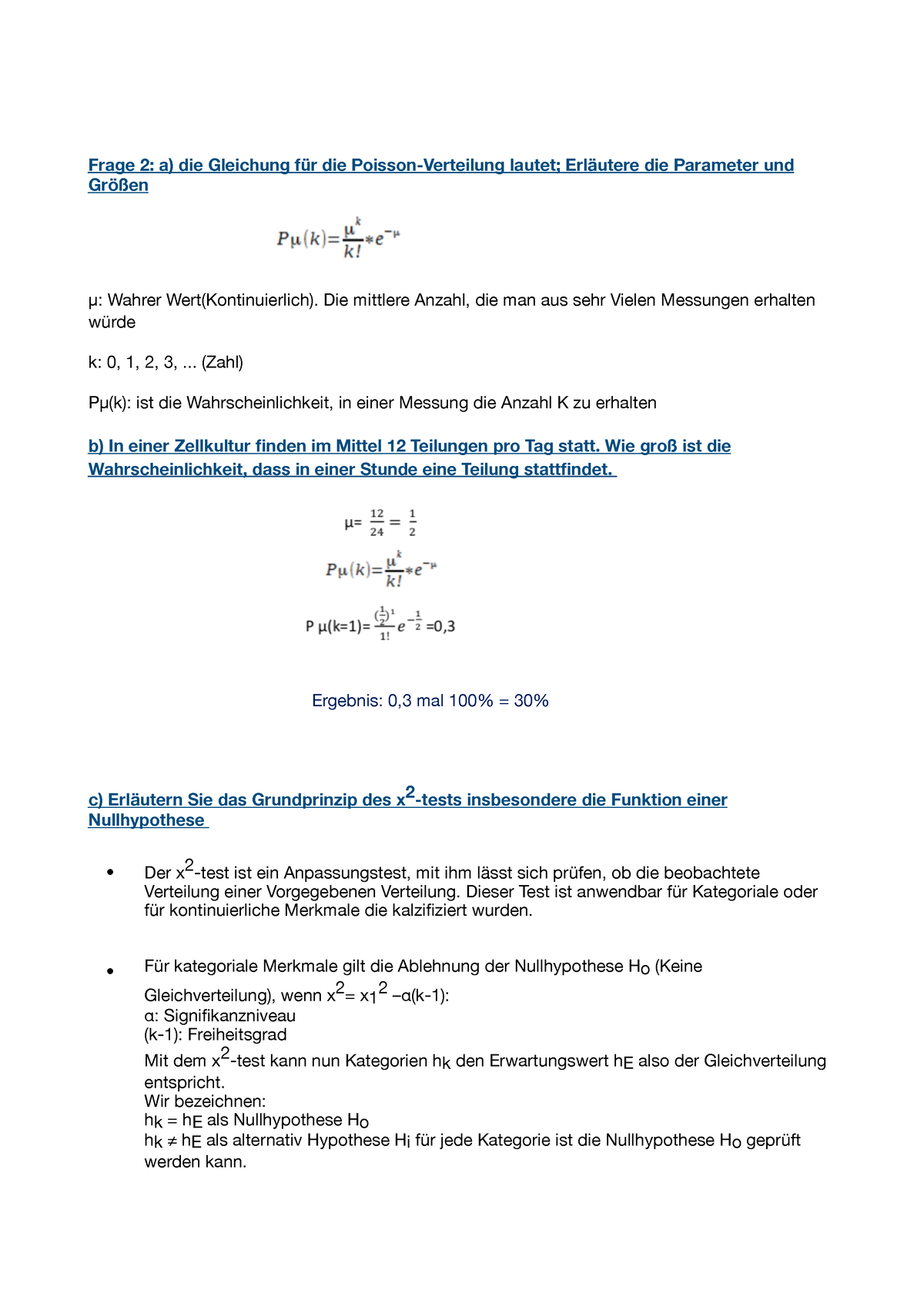 Klausurfragen- Med Physik Teil 1 - Frage 2: A) Die Gleichung Für Die ...