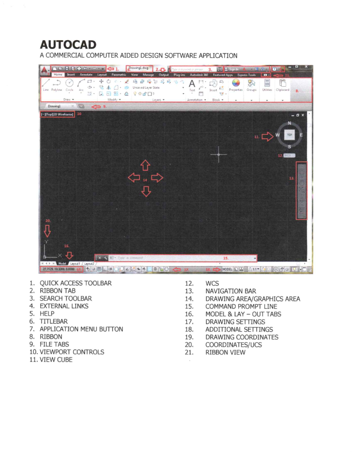 Autocad - AUTOCAD A COMMERCIAL COMPUTER AIDED DESIGN SOFTWARE ...
