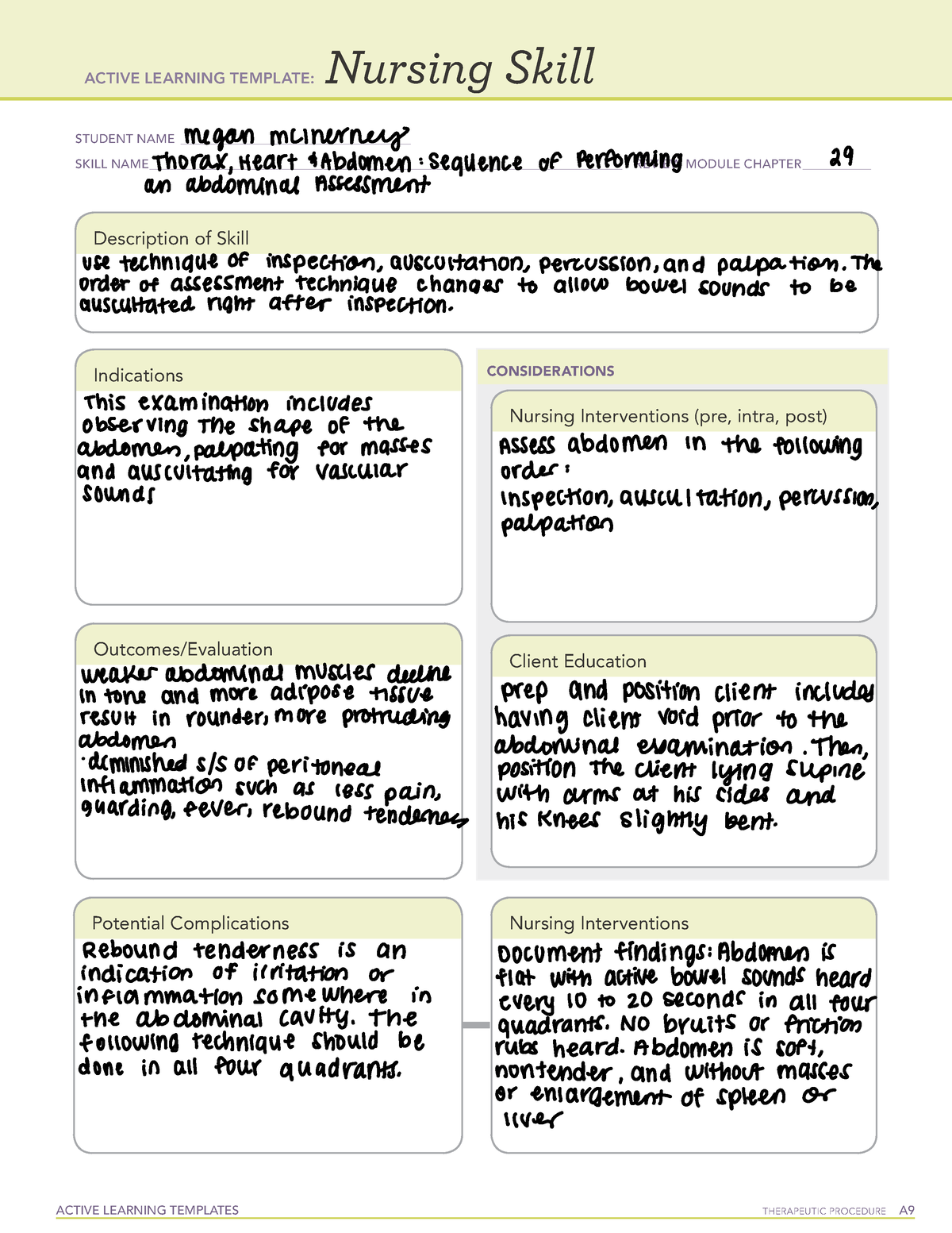 Active Learning Template Nursing Skill Vital Signs