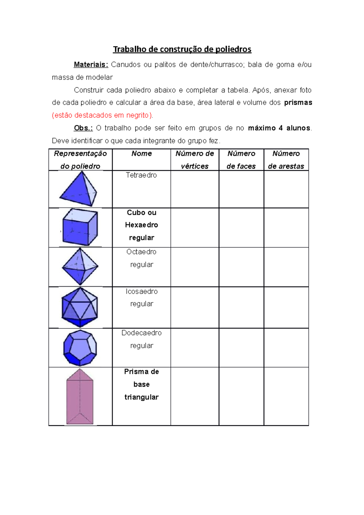 Nomes Dos Poliedros De 1 A 100 - FDPLEARN
