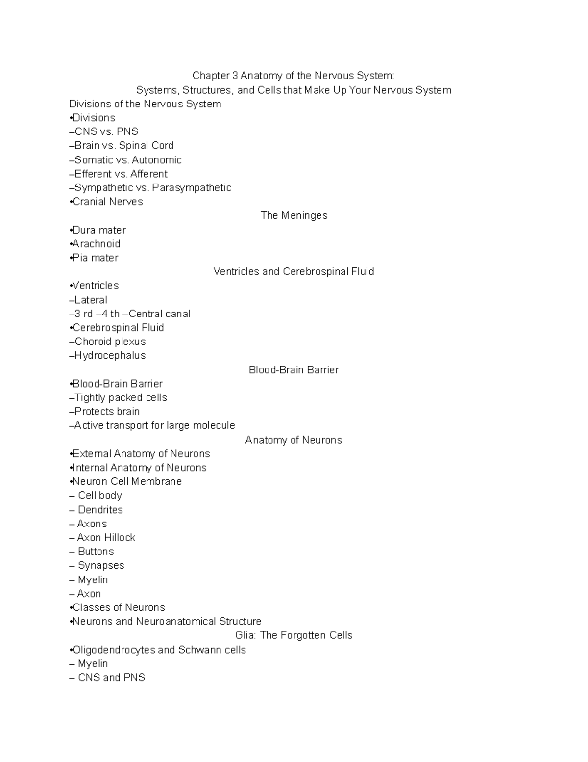 PSYU 333 Ch 3 Pt 1 - Reading and Lecture Notes - Chapter 3 Anatomy of ...