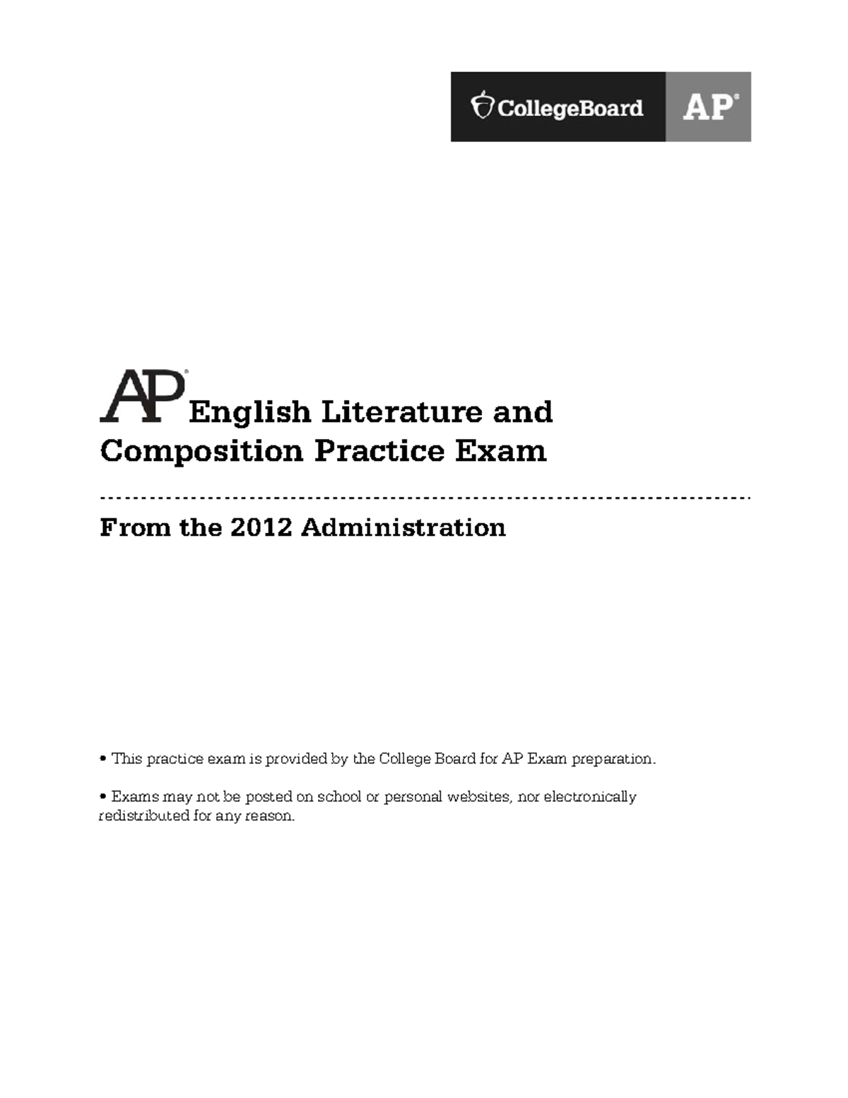 Ap English Literature Public Practice Exam 2012 English Literature ap-english-literature-public-practice-exam-2012-english-literature