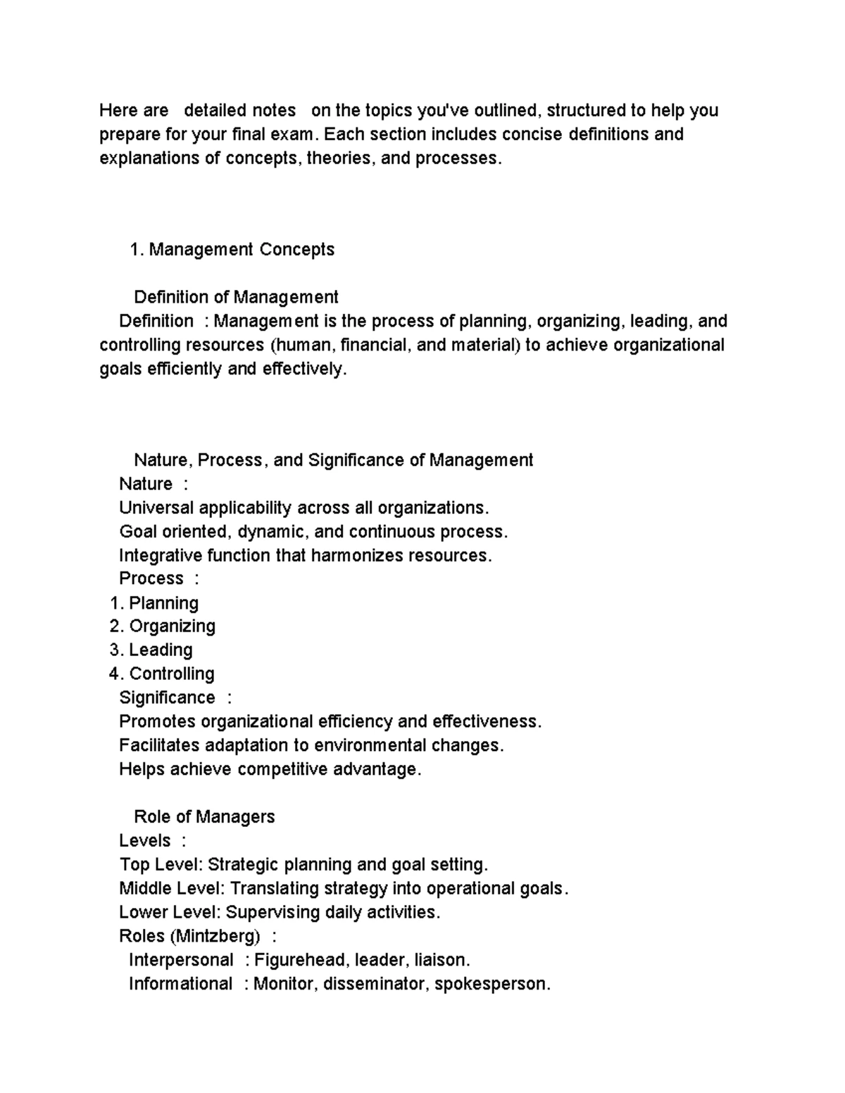 MBP Notes Chapter 2 - Detailed Notes on Planning & Organizing Unit 2 ...