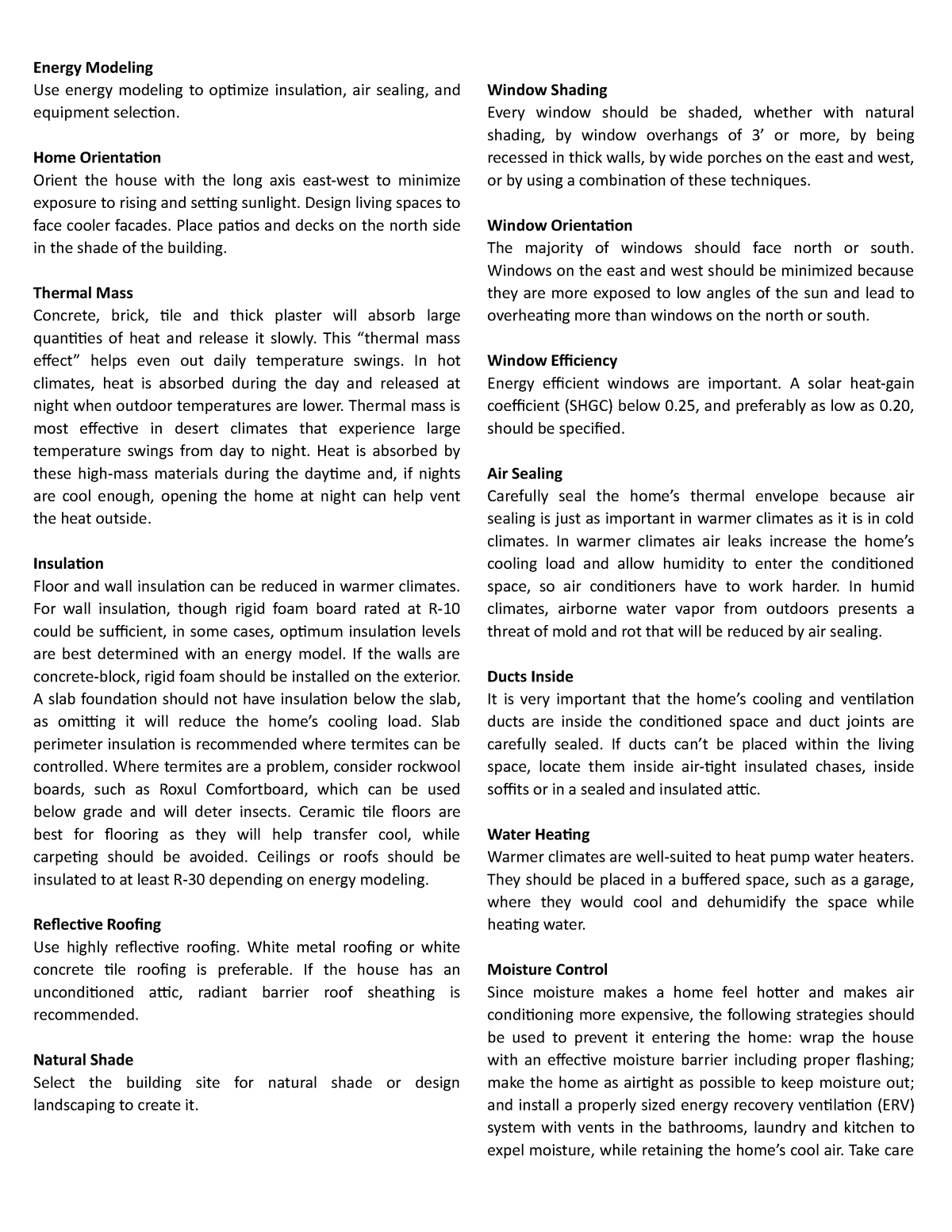 Houseson warm climates - Energy Modeling Use energy modeling to ...