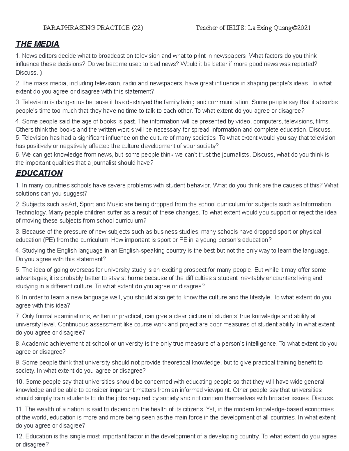 22-jknkjn-paraphrasing-practice-22-teacher-of-ielts-la-ng