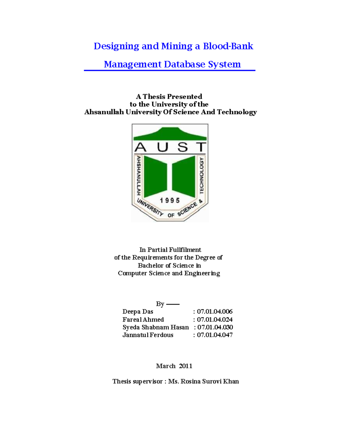 bank thesis titles