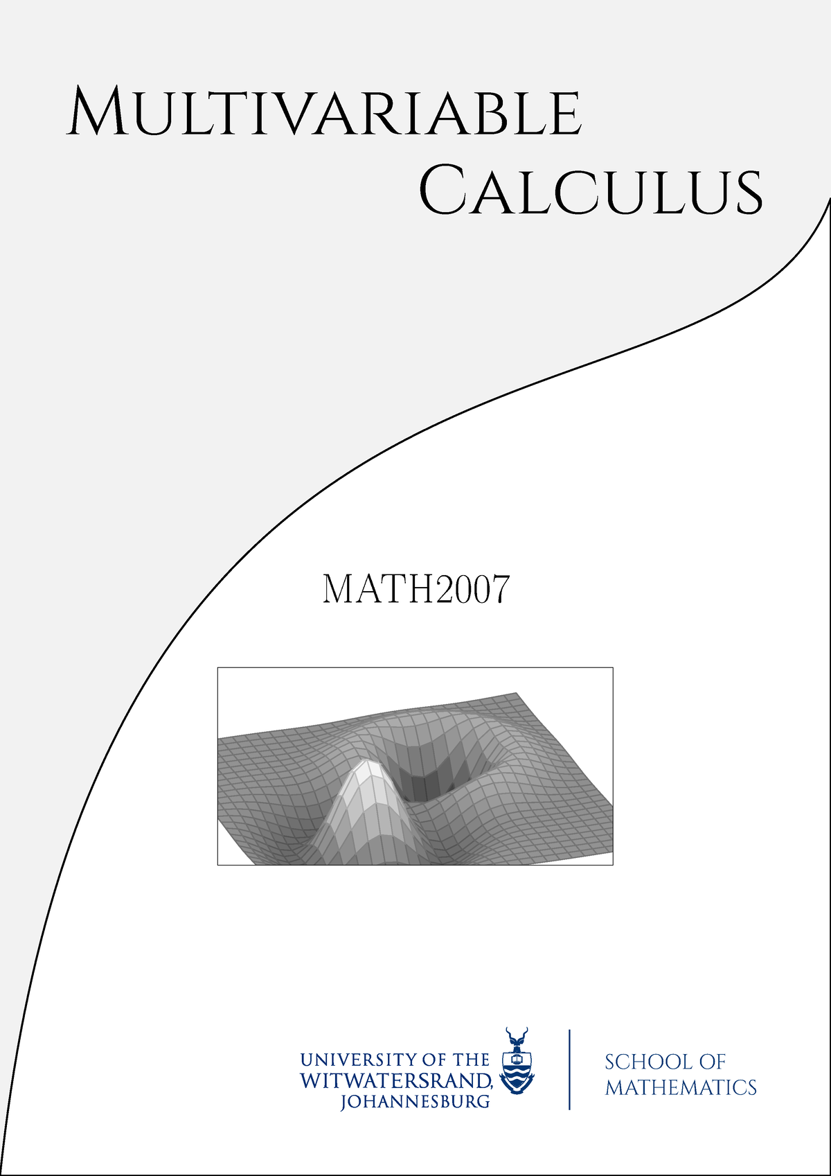 Student Handout MC 2022 - Multivariable Calculus D Maximum Flexibility ...