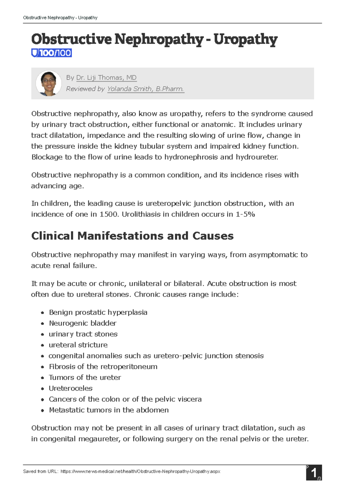 Obstructive-Nephropathy-Uropathy - Obstructive Nephropathy - Uropathy ...