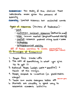 Chapter 1 SUMMARY - ECO201 - Studocu