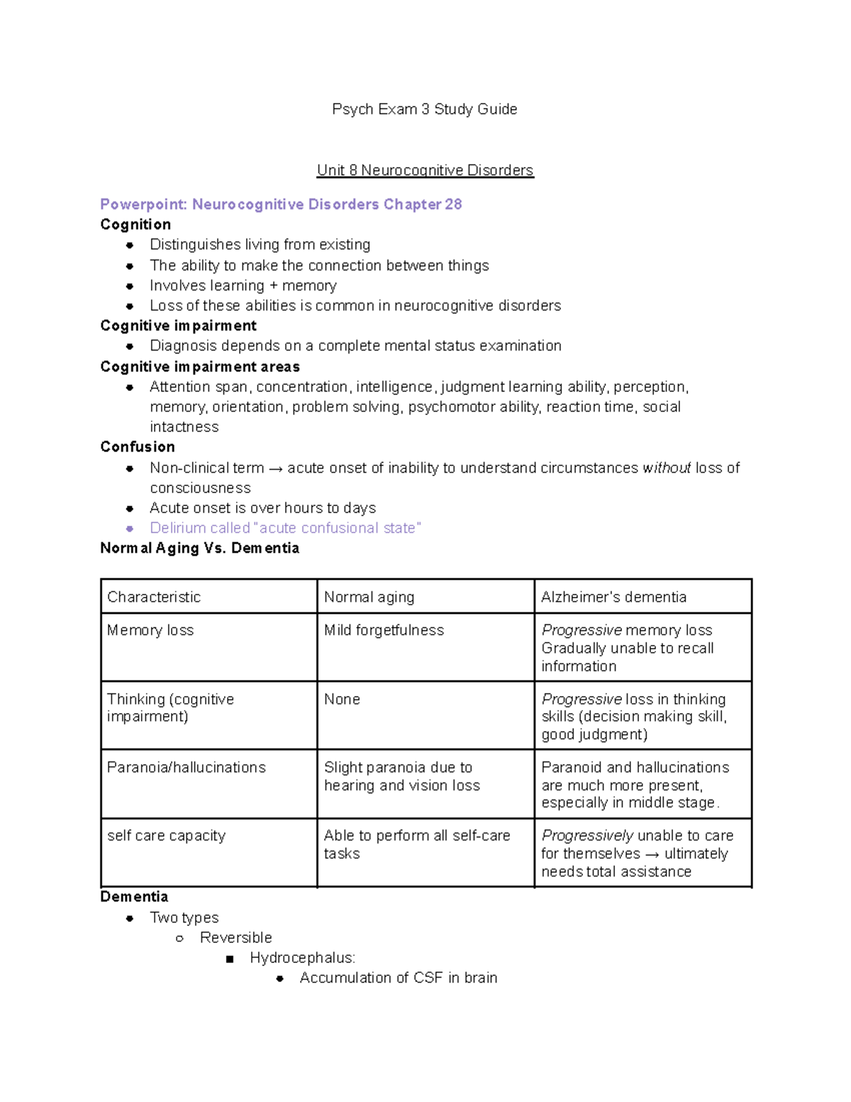 Psych Exam 3 Study Guide - Psych Exam 3 Study Guide Unit 8 ...