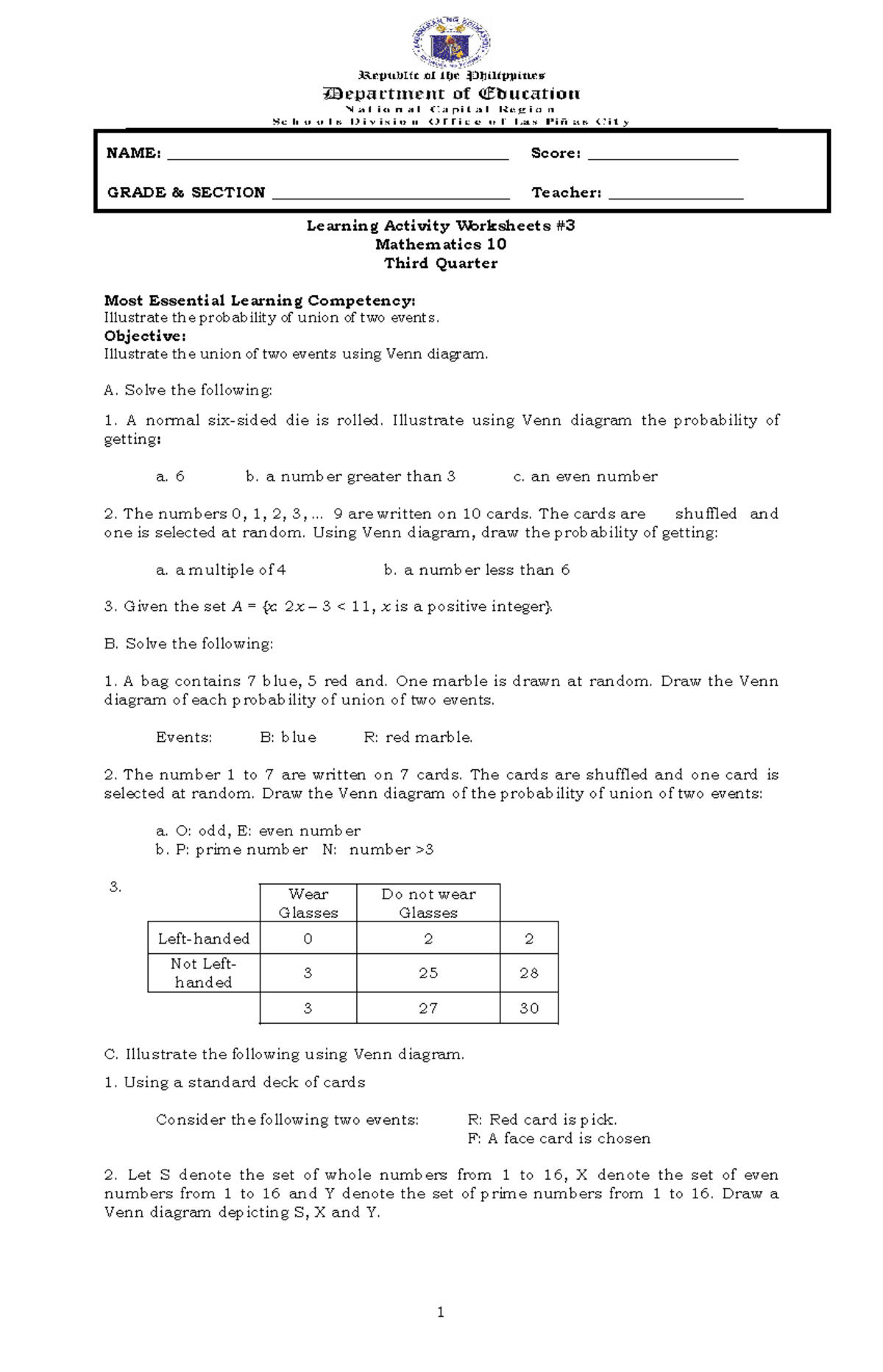 G10-Q3-WS-LAW 3 - math - NAME ...