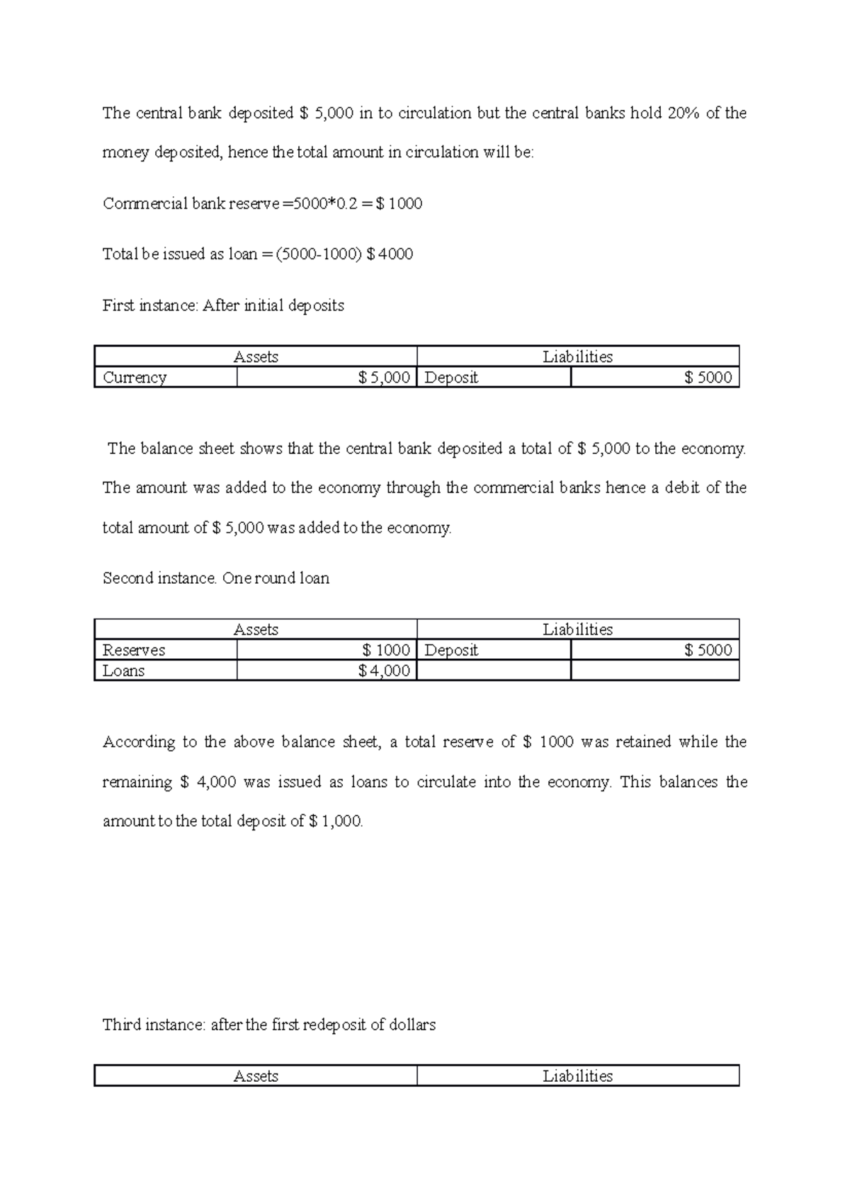 Microeconomics describing the factors controlled by organisations The central bank deposited