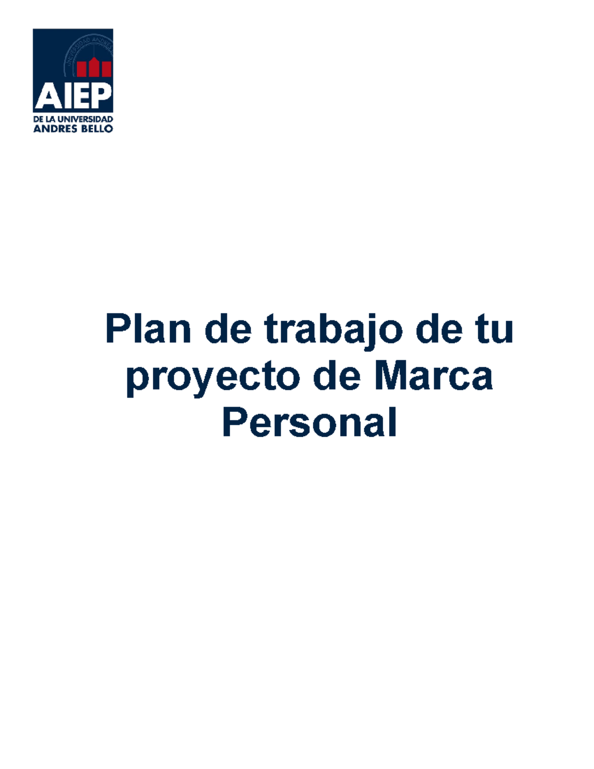 MAP401 223101 Semana 3 - Plan de trabajo de tu proyecto de Marca ...