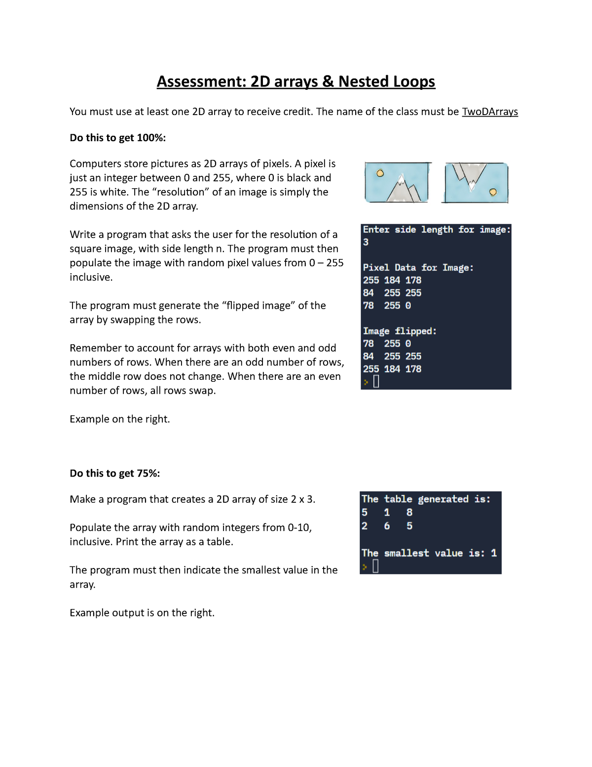 3 4 2D Arrays Assessment Spring 2022 V2 Assessment 2D Arrays   Thumb 1200 1553 