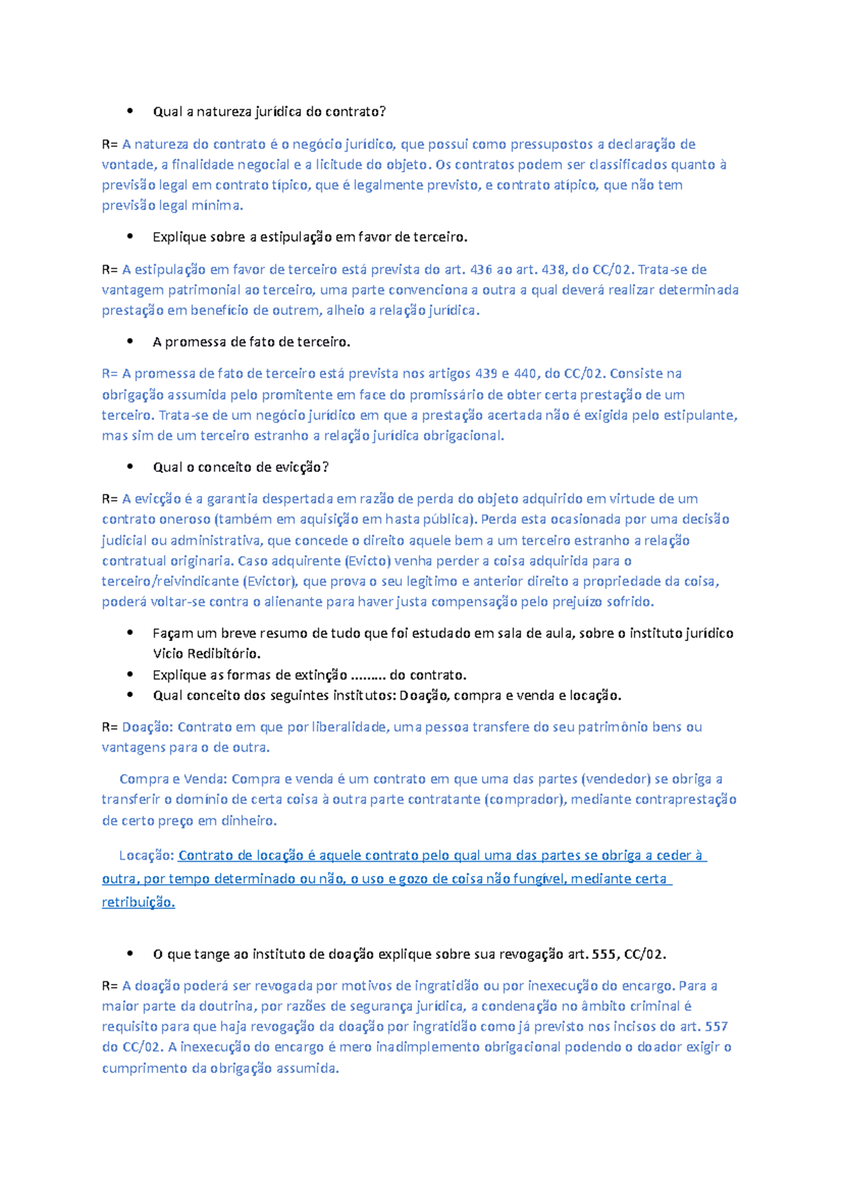 Atividade Direito Civil Qual A Natureza Jur Dica Do Contrato R A Natureza Do