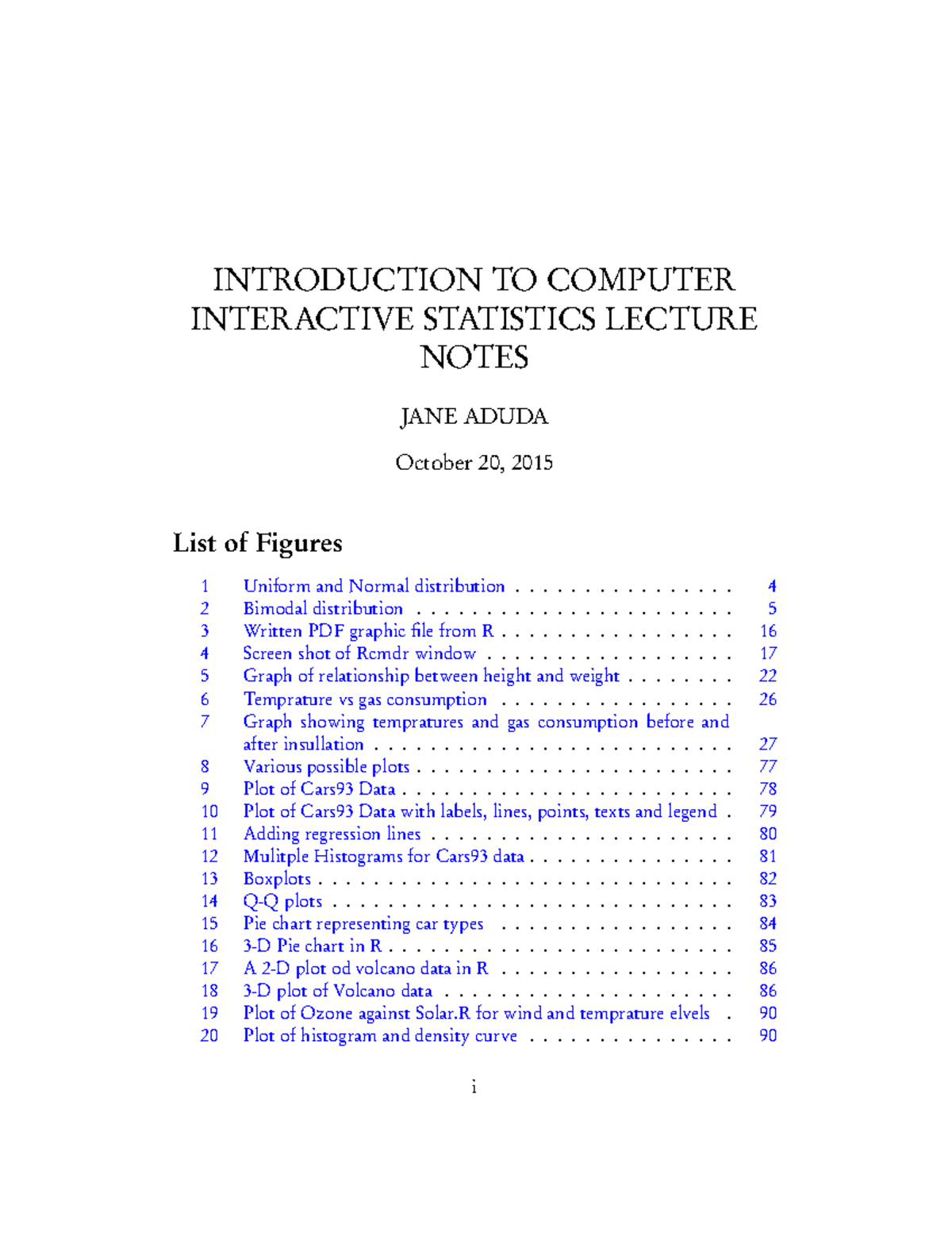 Notes Computer Interactive Statistics - Financial Engineering - JKUAT ...