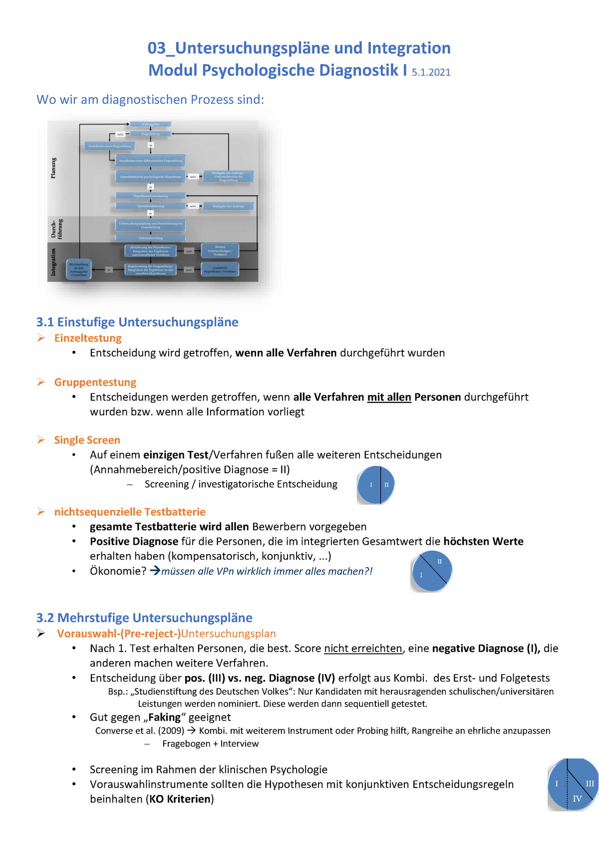 Diagnostik VO: alle Foliensätze zusammengefasst - DIAGNOSTIK Bei einem  psychologischen Test (a) - Studocu