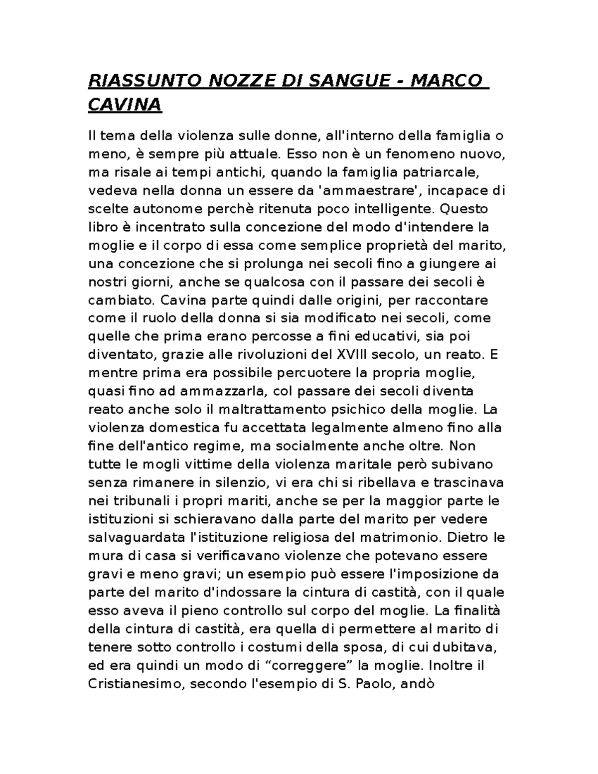 Riassunto Nozze Di Sangue 1000053 Studocu